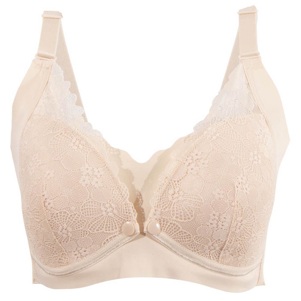 Okus - Pretty Lace Maternity & Nursing Bra - Beige