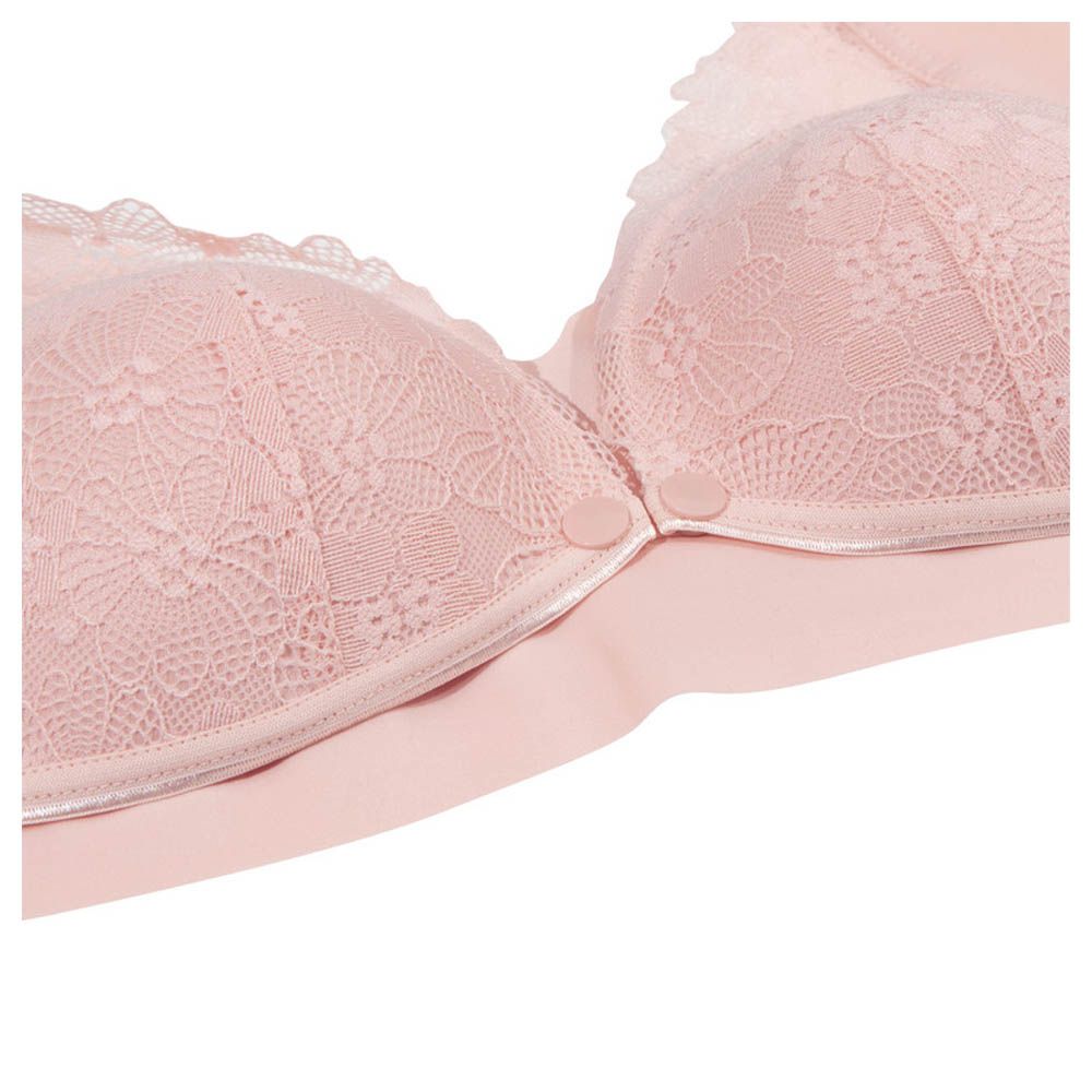 Okus - Pretty Lace Maternity & Nursing Bra - Pink