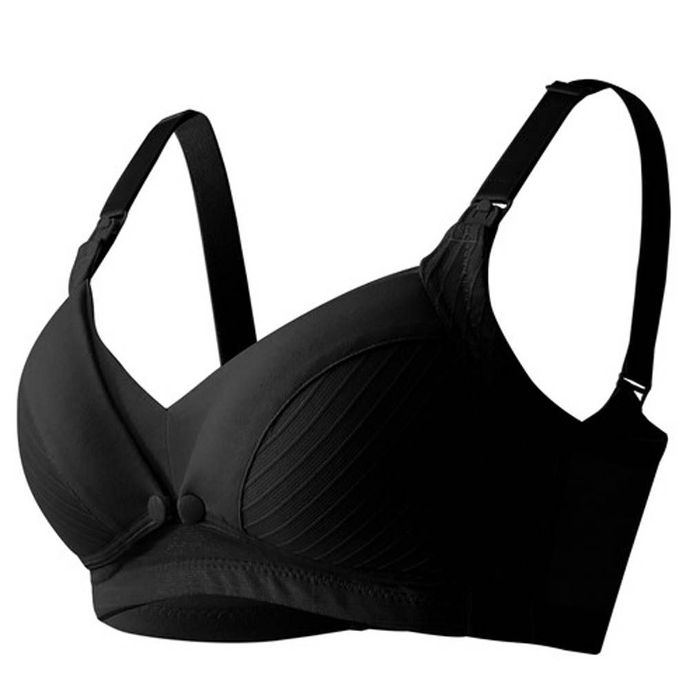 Okus - Comfy Cotton Maternity & Nursing Bra - Black