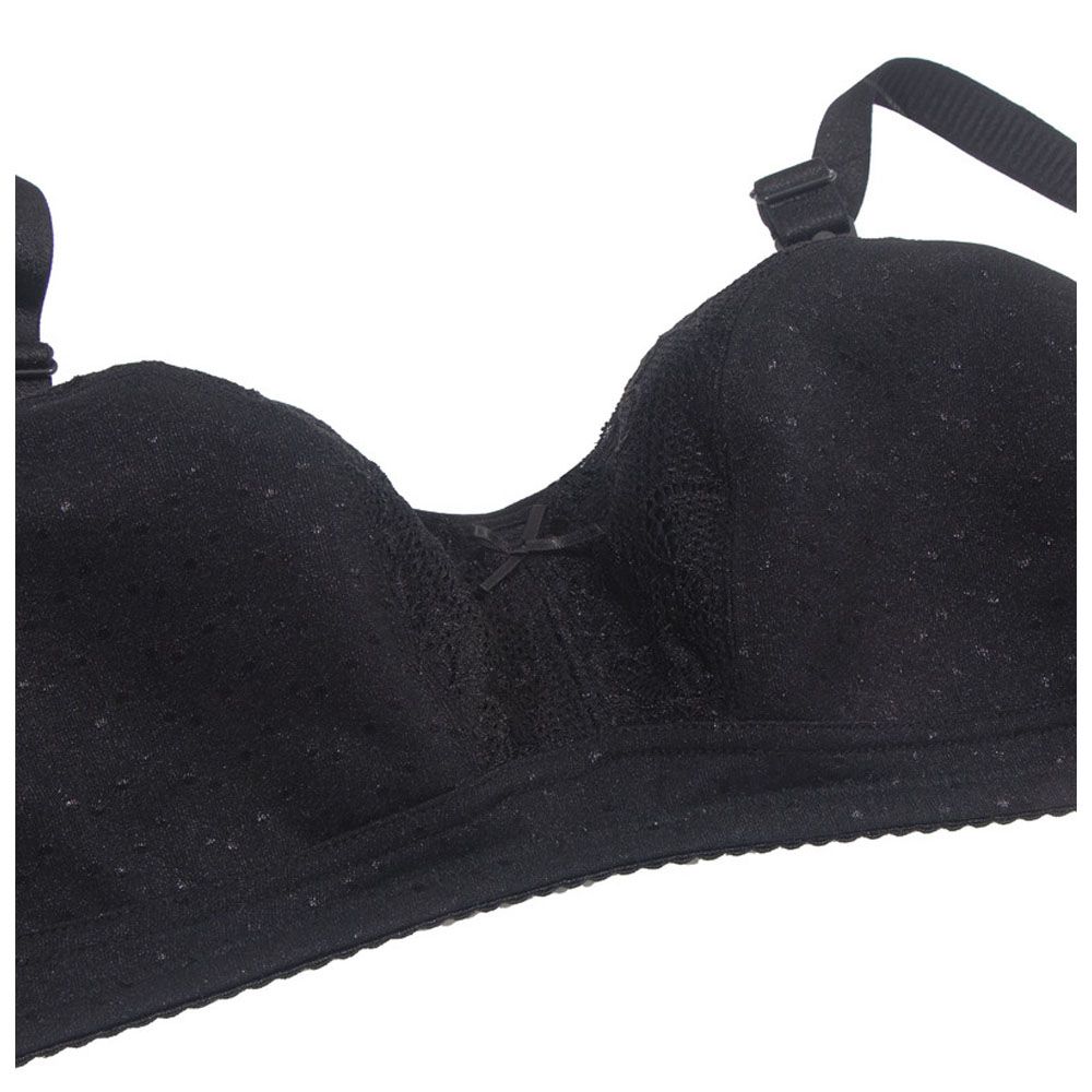 Okus - Basic Cotton Maternity & Nursing Bra - Black