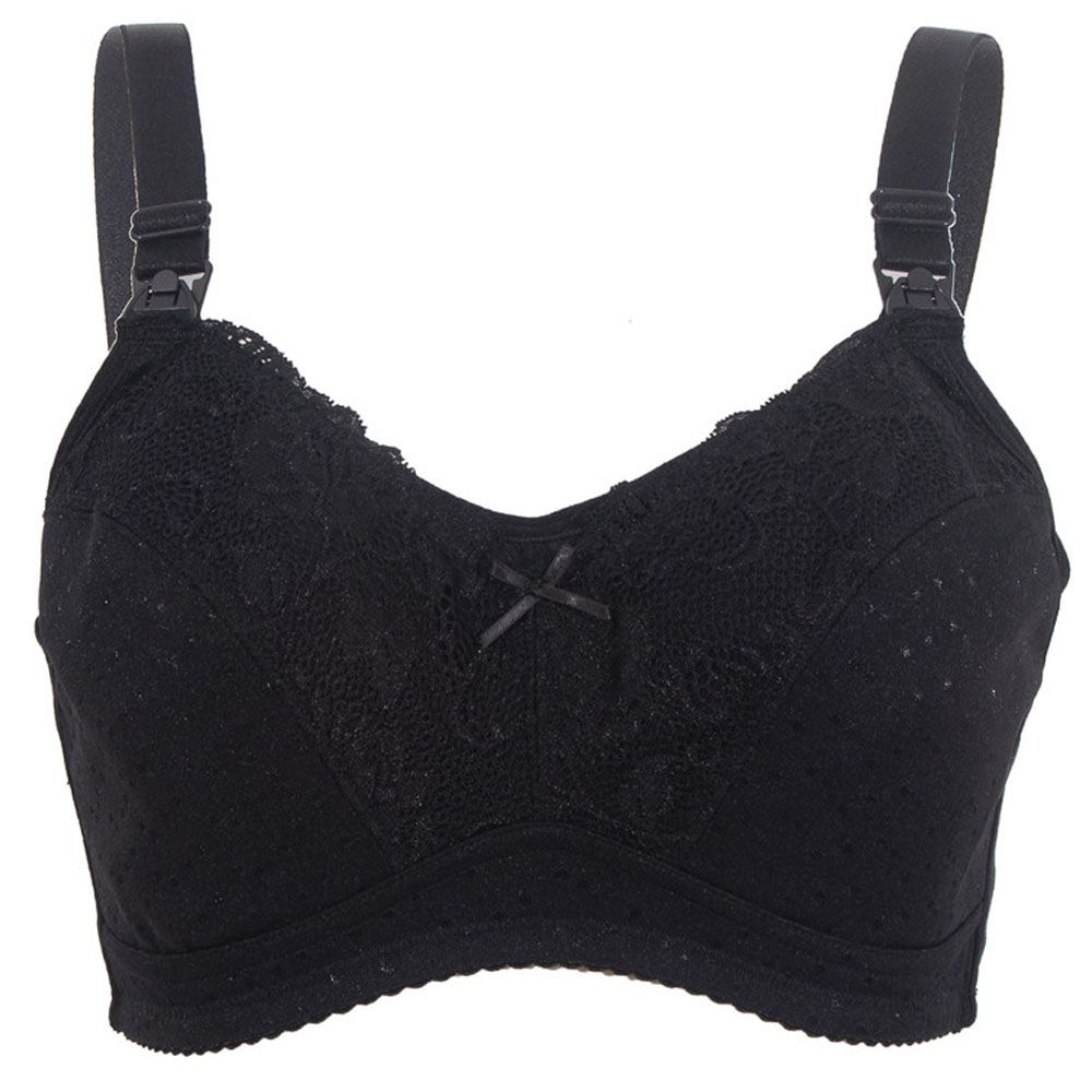 Okus - Basic Cotton Maternity & Nursing Bra - Black