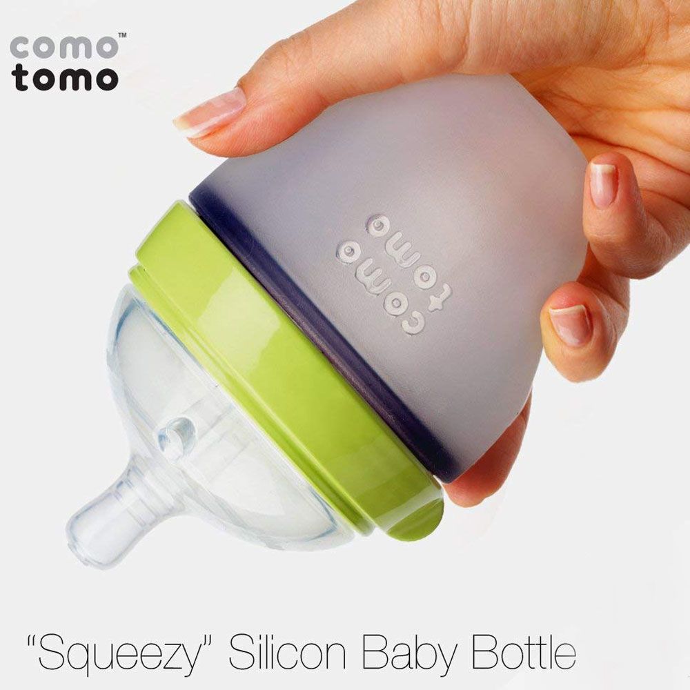 Comotomo - Natural Feel Baby Bottle 150ml - Green