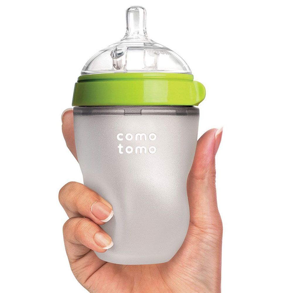 Comotomo - Natural Feel Baby Bottle - Green - 250ml