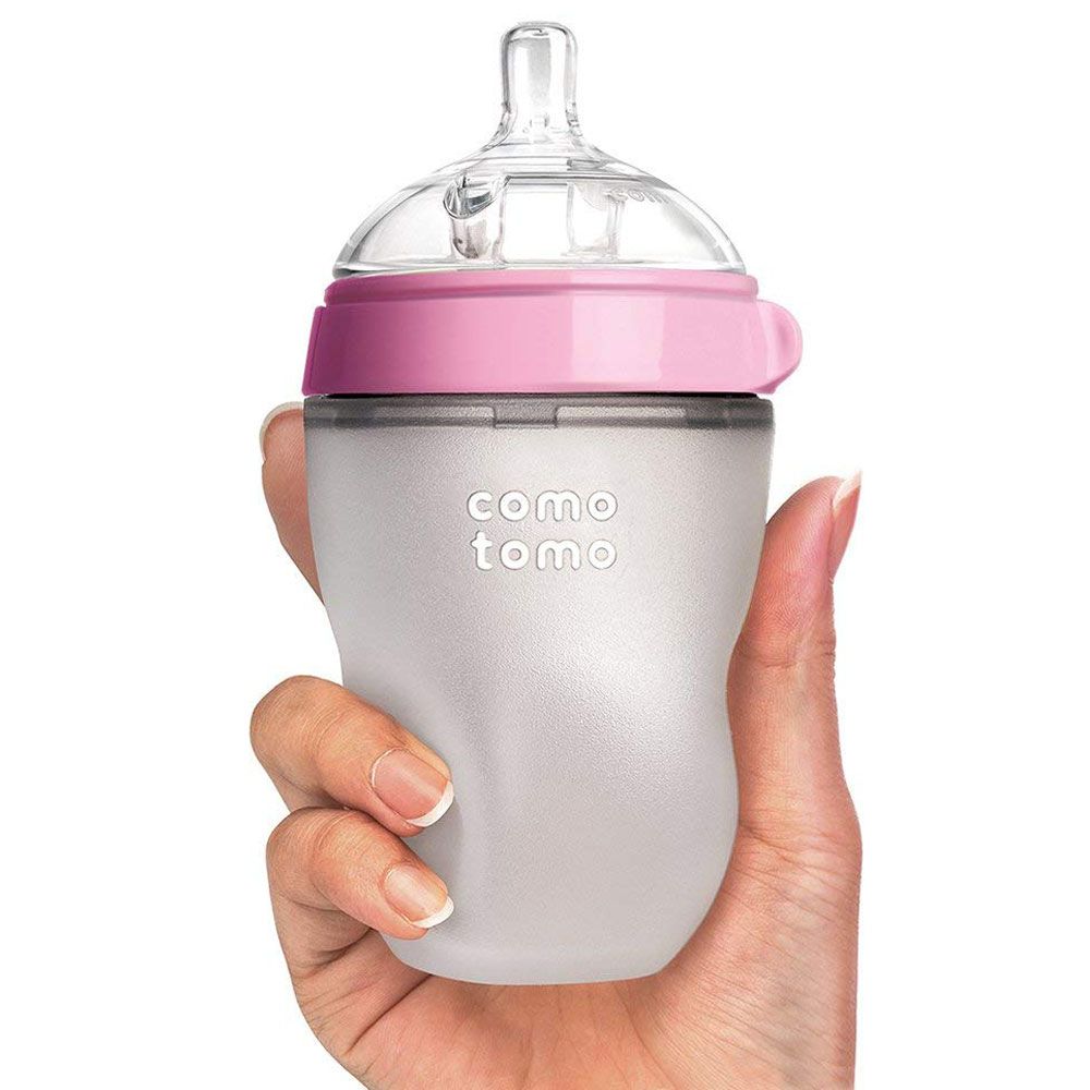 Comotomo - Natural Feel Baby Bottle 250ml - Pink