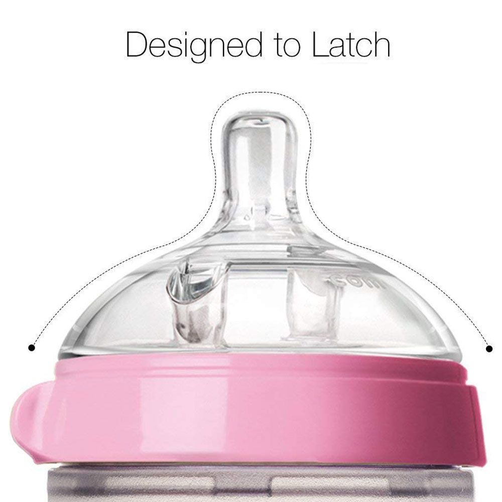 Comotomo - Natural Feel Baby Bottle Double Pack - Pink