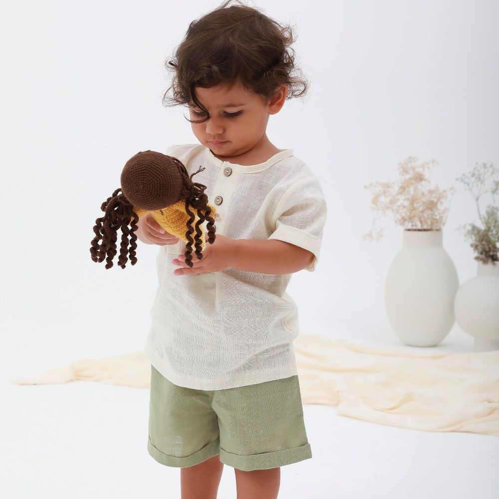 Mon.Amelissa - 2pc-Set - Boys Safari Linen Outfit