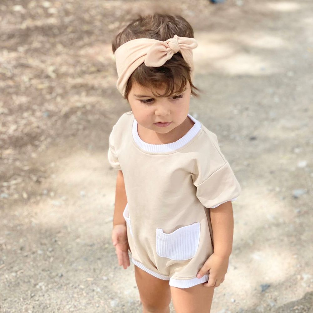 Mon.Amelissa - Terry Summer Lounge Romper - Beige