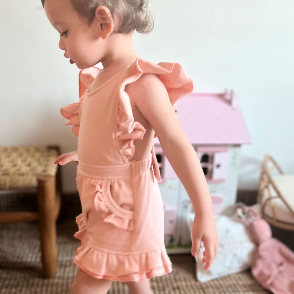 Mon.Amelissa - French Terry Evelyn Romper - Pink