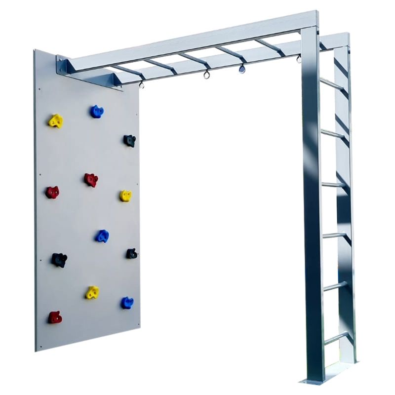 Moon Kids - Climbing Wall with Metal Monkey Bars