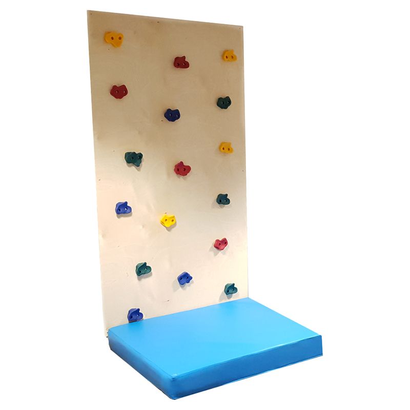 Moon Kids - Climbing Wall With Safety Mat - Natural Wood