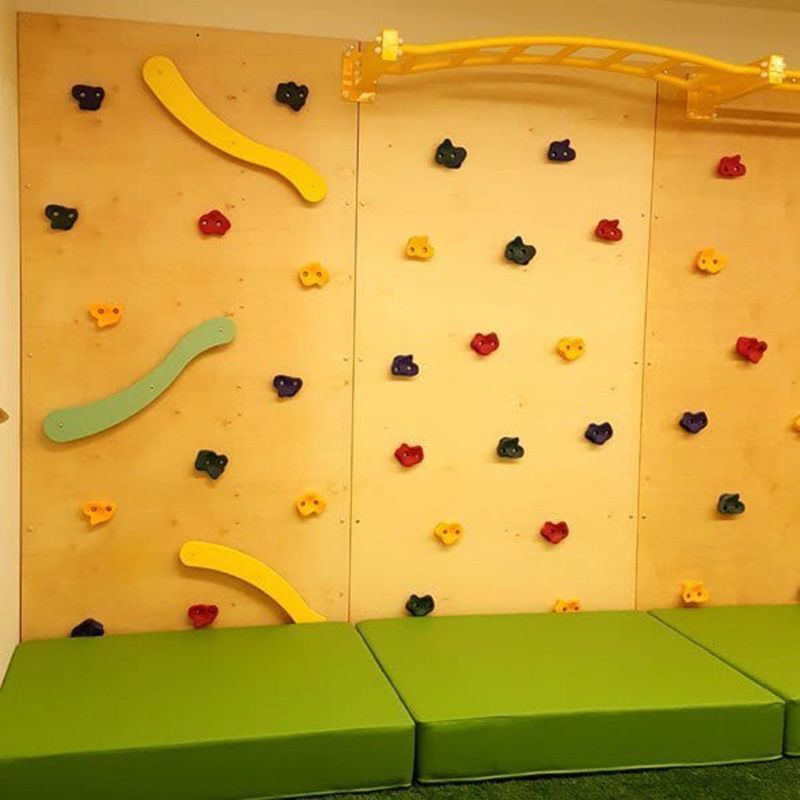 Moon Kids - Climbing Wall With Monkey Bars, Fireman Pole