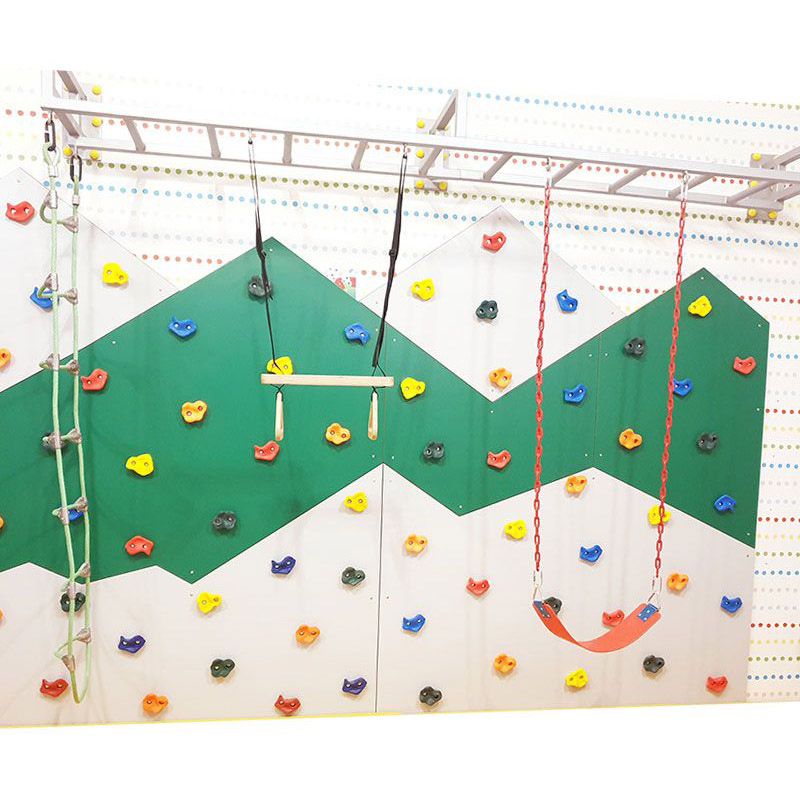 Moon Kids - Mountain Climbing Wall w/ Monkey Bars Green/Grey