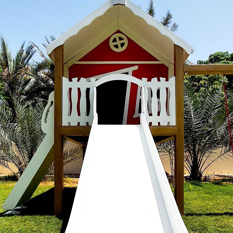 Moon Kids - Explorer Play House - Red/White/Natural Wood