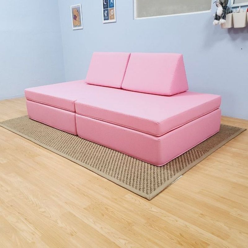 Moon Kids - Play Sofa - Light Pink Cotton