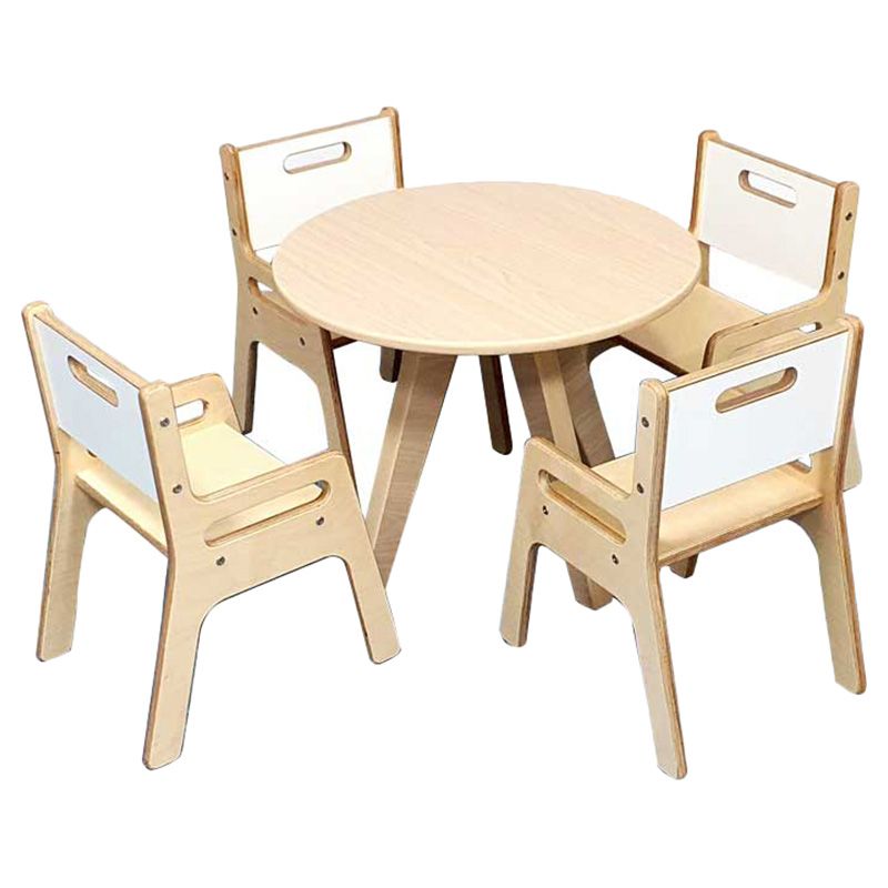 Moon Kids - Round Table & Chair Set - 1 Table & 4 Chairs