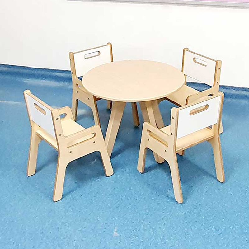 Moon Kids - Round Table & Chair Set - 1 Table & 4 Chairs