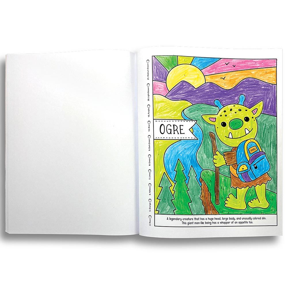 Ooly - Color By Numbers Colouring Book - Mythical Friends