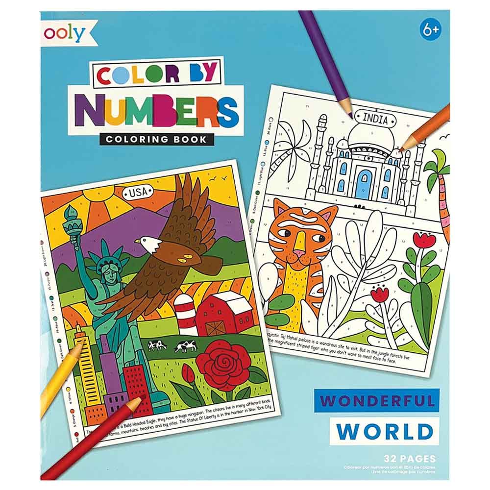 Ooly - Color By Numbers Colouring Book - Wonderful World