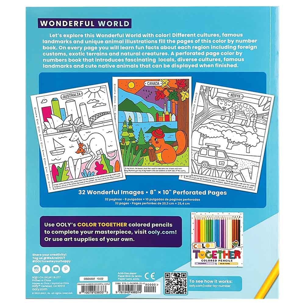 Ooly - Color By Numbers Colouring Book - Wonderful World