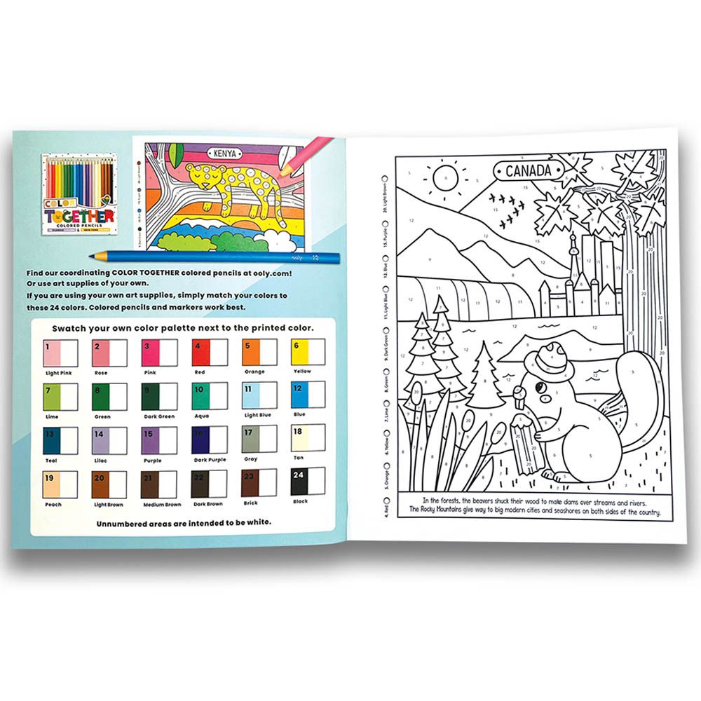 Ooly - Color By Numbers Colouring Book - Wonderful World