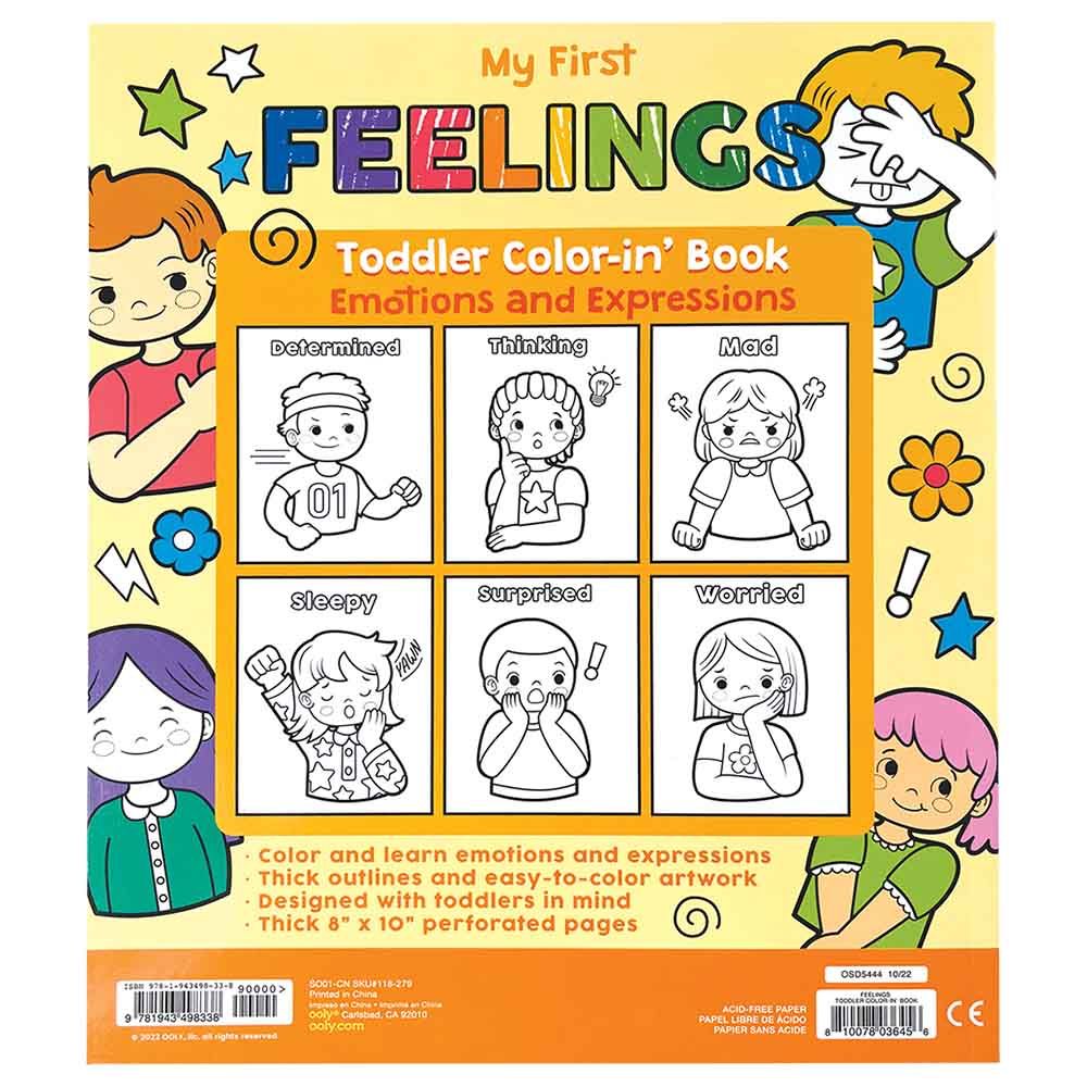 Ooly - Toddler Color-In' Book - Feelings