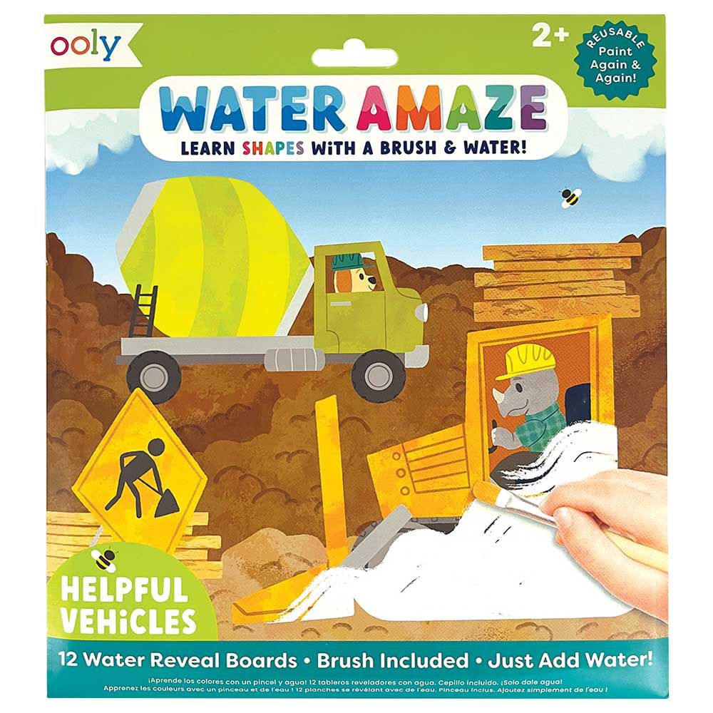 Ooly - Water Amaze Water Reveal Boards - Helpful Vehicles