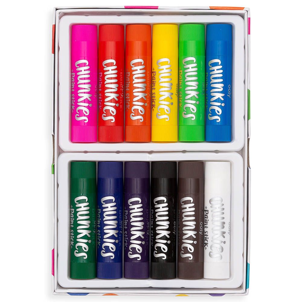 Ooly - Chunkies Paint Sticks - Set Of 12 - Classic