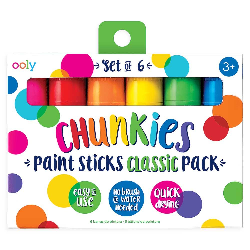 Ooly - Chunkies Paint Sticks - Set of 6 - Classic