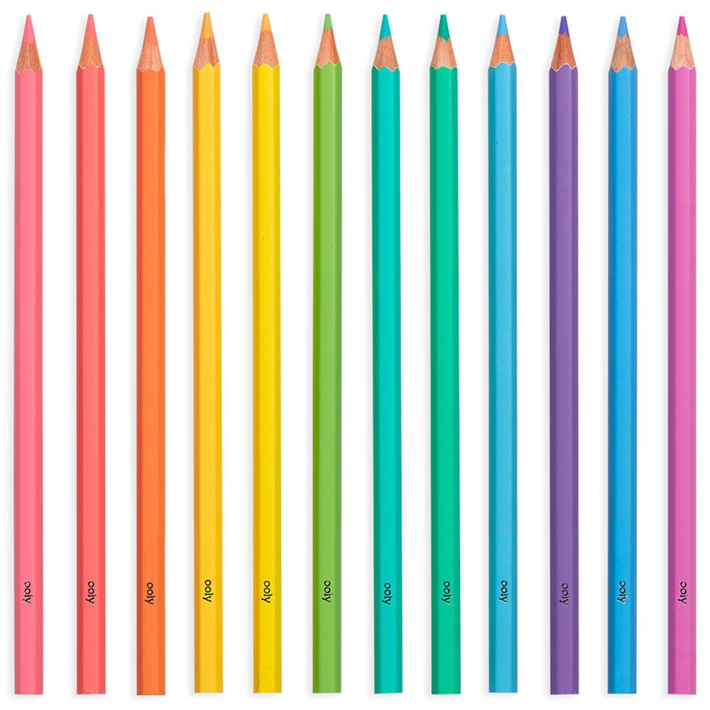 Ooly - Pastel Hues Coloured Pencils - Set Of 12 