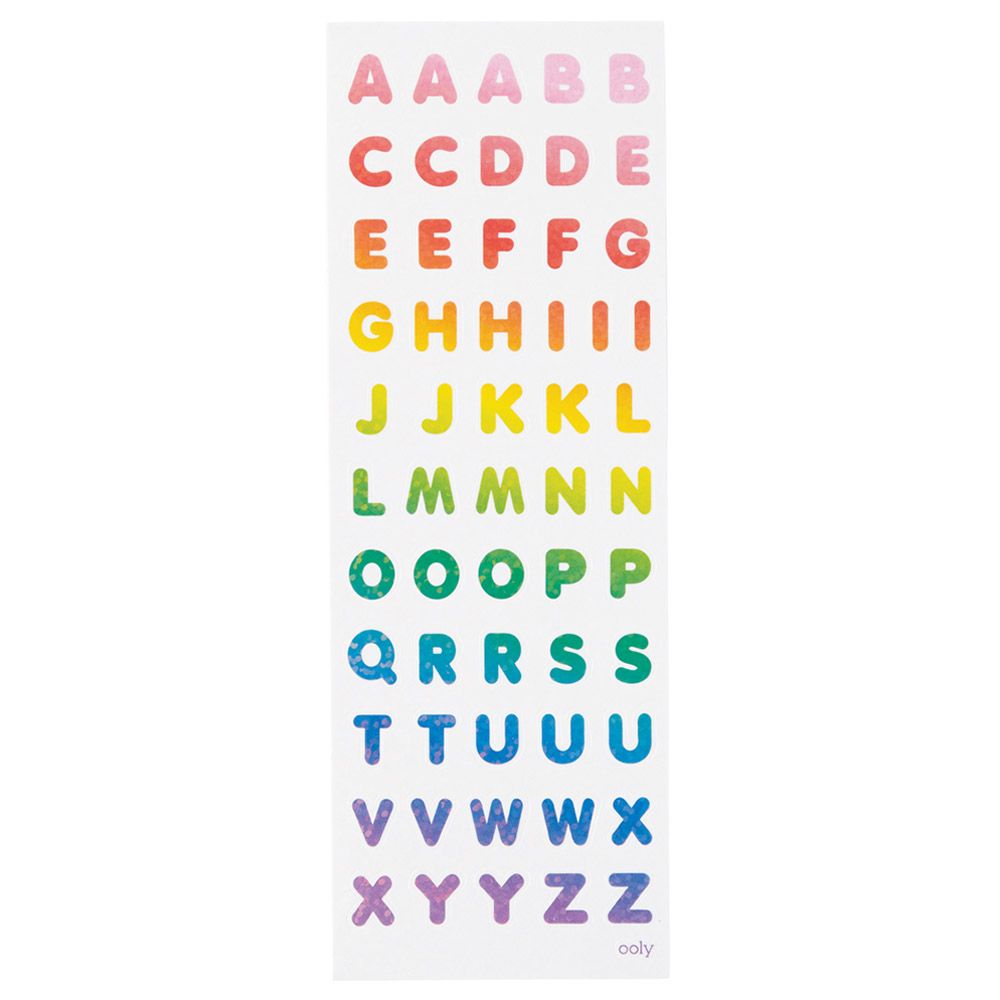 Ooly - Stickiville Stickers - Skinny - Rainbow Letters