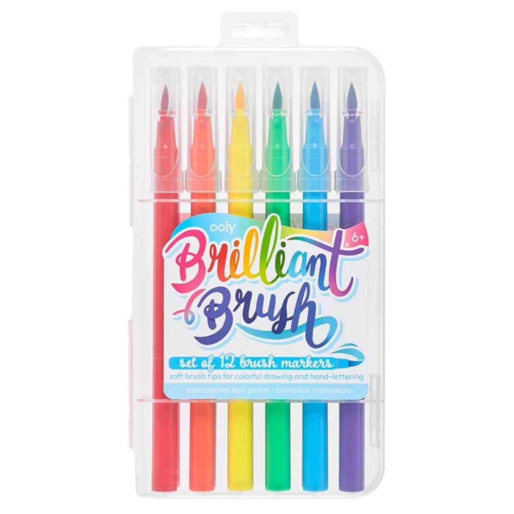 Ooly - Brilliant Brush Markers - Set of 12