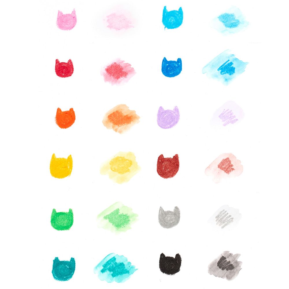 Ooly - Cat Parade Watercolour Gel Crayons - Set Of 12 