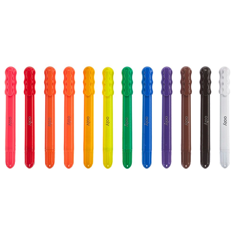 Ooly - Rainy Dayz Gel Crayons - Set Of 12