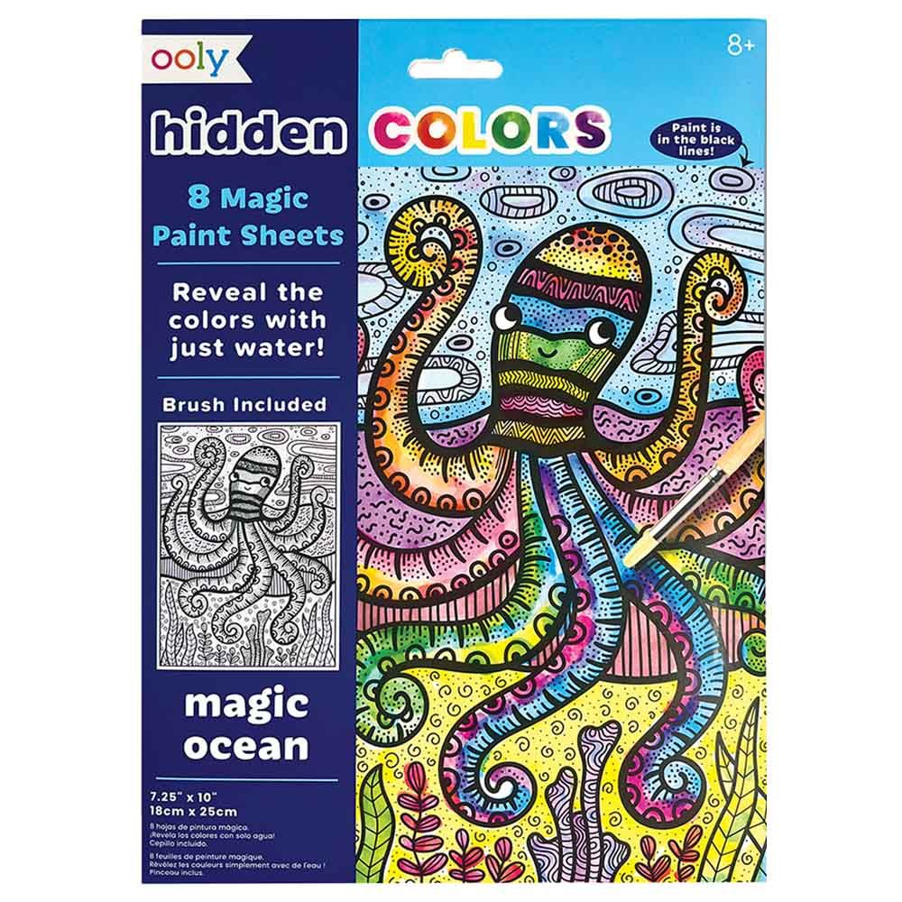 Ooly - Hidden Colours Magic Paint Sheets - Magic Ocean