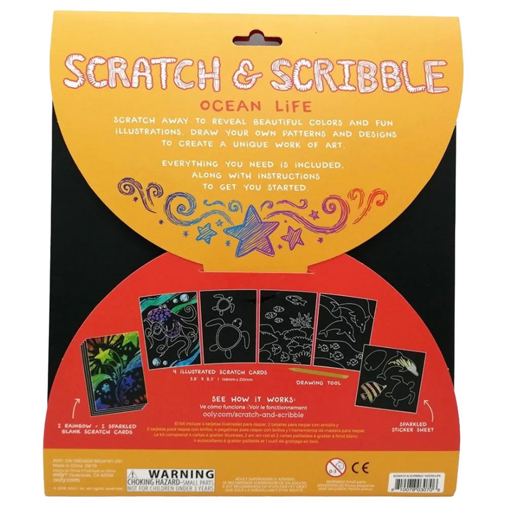 Ooly - Scratch & Scribble Art Kit - Ocean Life