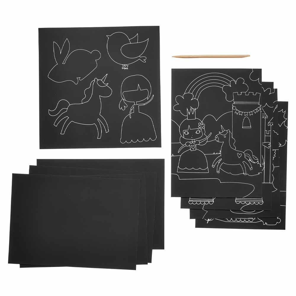 Ooly - Scratch & Scribble Art Kit- Princess Garden