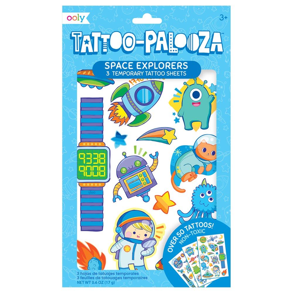 Ooly - Tattoo-Palooza Temporary Tattoos - Space Explorers 