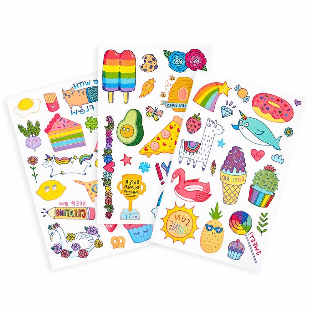 Ooly - Tattoo-Palooza Temporary Tattoos - Cute Doodle World