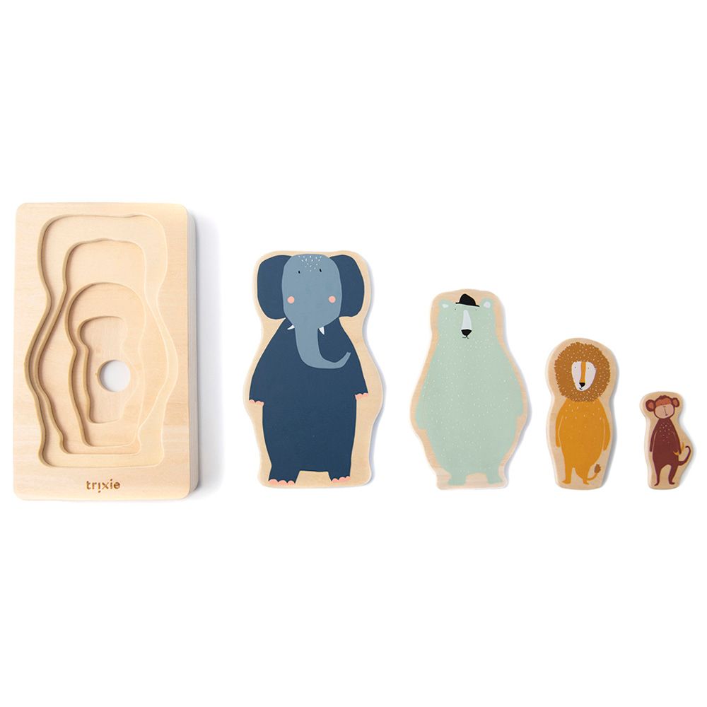 Trixie - Wooden 4-Layer Animal Puzzle