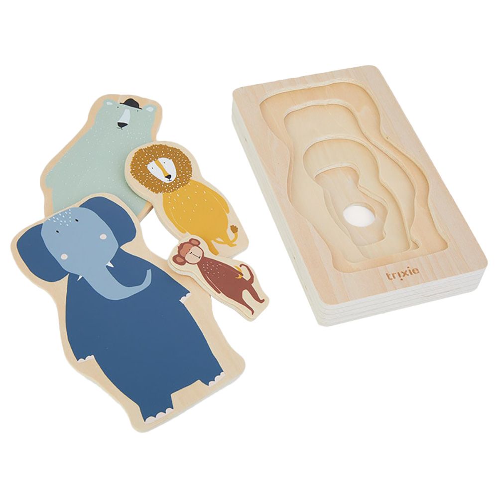 Trixie - Wooden 4-Layer Animal Puzzle