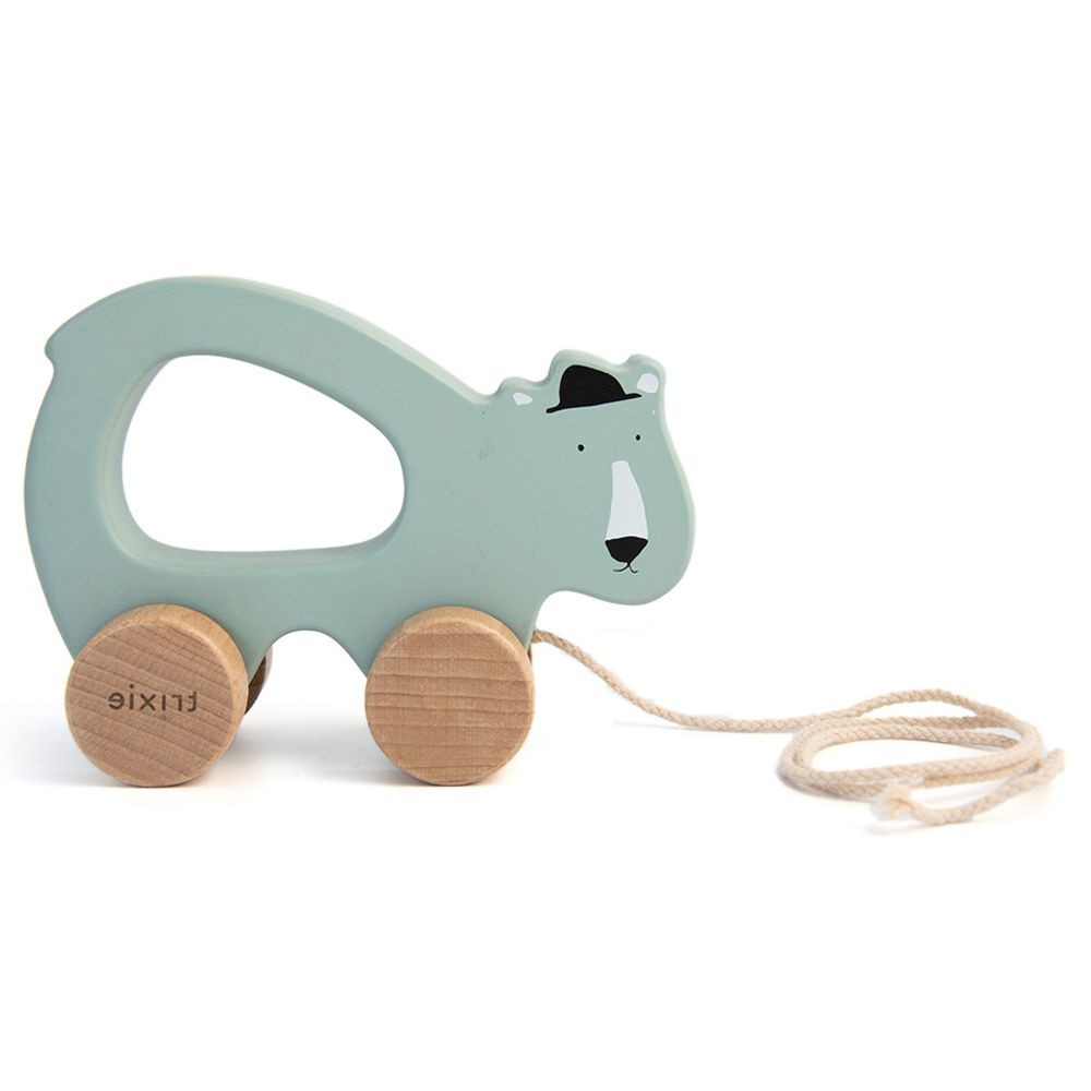 Trixie - Wooden Pull Along Toy - Mr. Polar Bear