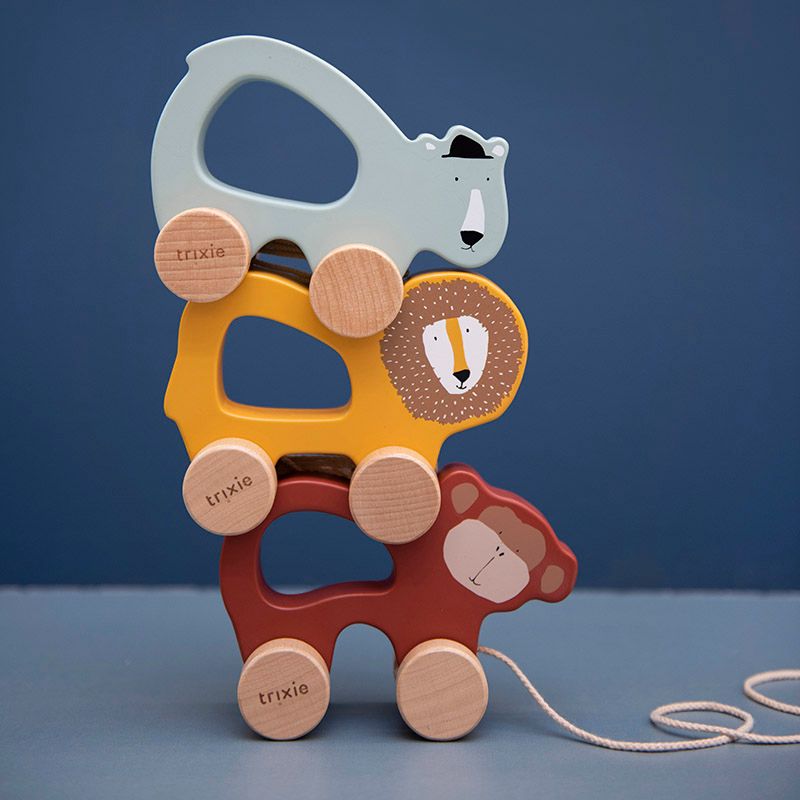 Trixie - Wooden Pull Along Toy - Mr. Polar Bear