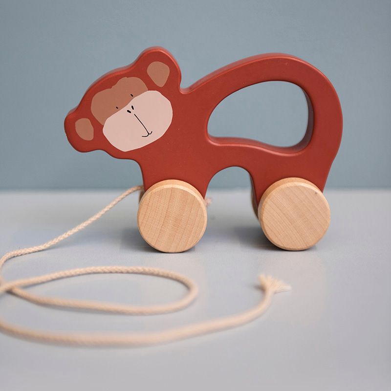 Trixie - Wooden Pull Along Toy - Mr. Monkey