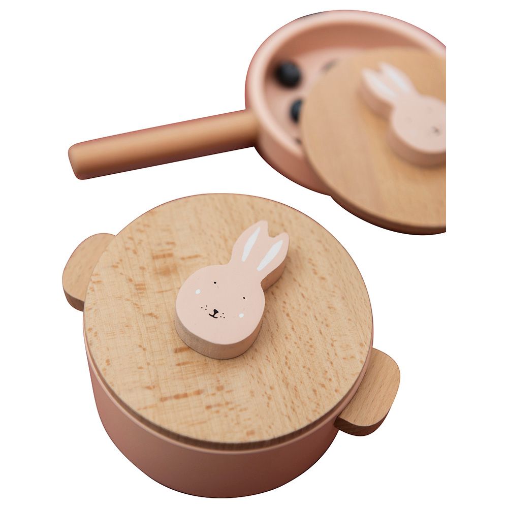 Trixie - Wooden Cooking Set - Mrs. Rabbit - Pink