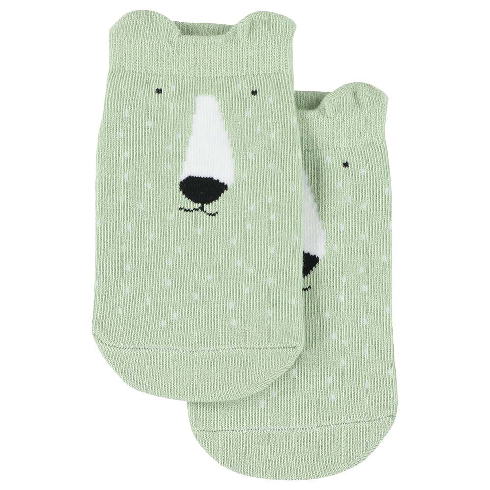 Trixie - Mr. Polar Bear Sneaker Socks - Mint