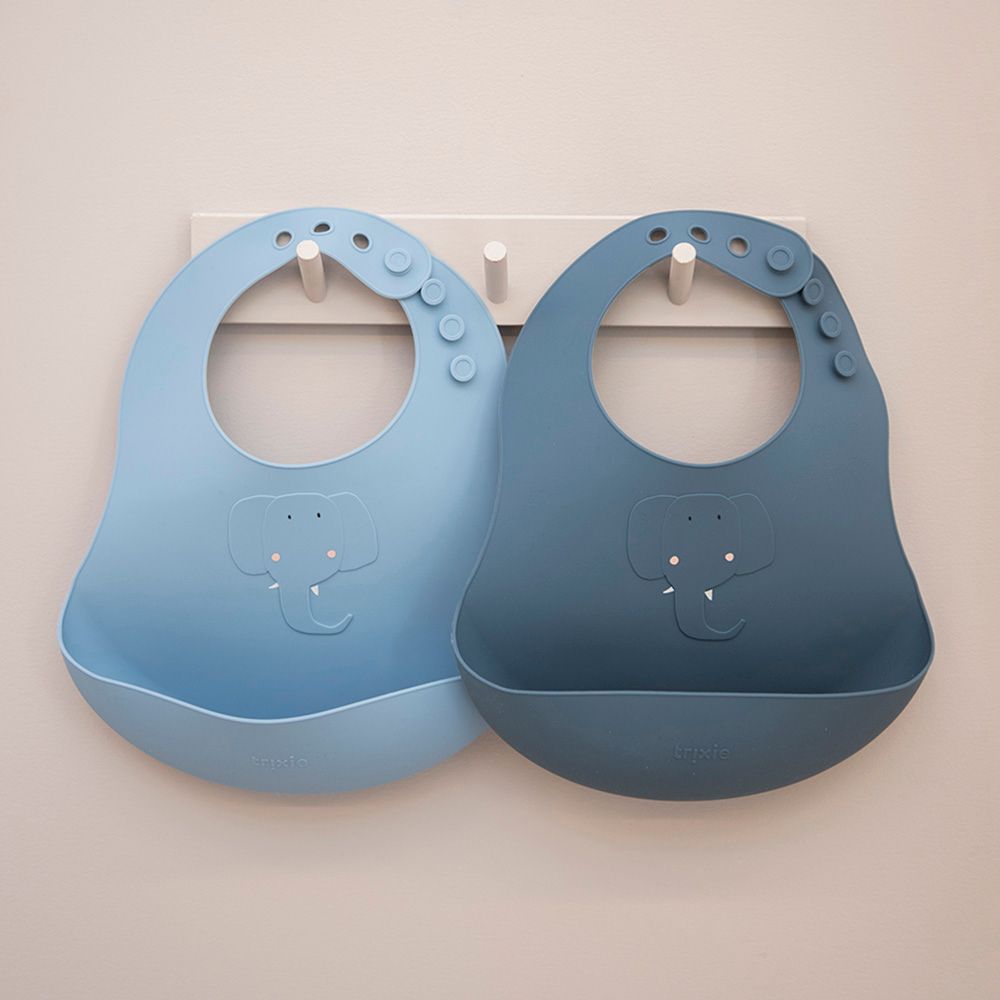 Trixie - Mrs. Elephant Silicone Bib - Pack Of 2