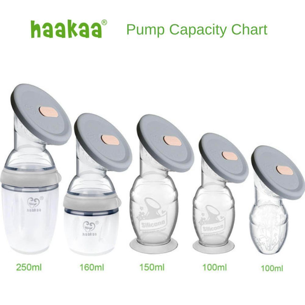 Haakaa - Combo Silicone Breast Pump with Suction Base & Silicone Cap - 100ml