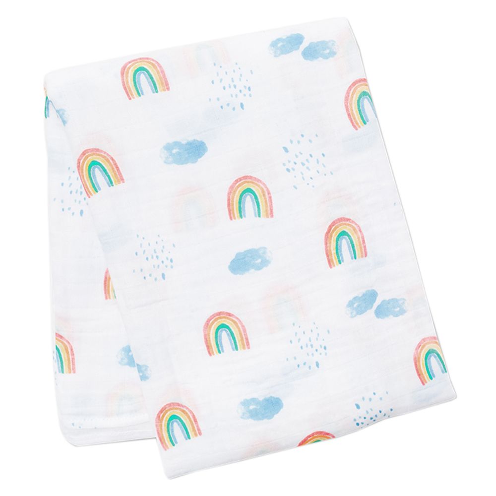 Lulujo - Muslin Rainbow Sky Swaddle