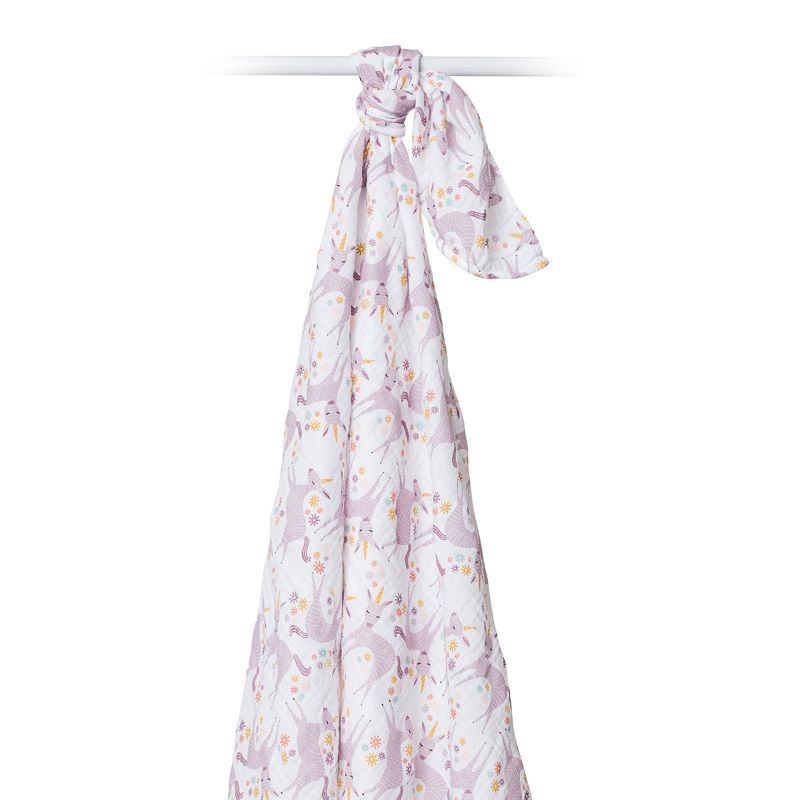 Lulujo - Muslin Swaddle - Modern Unicorn