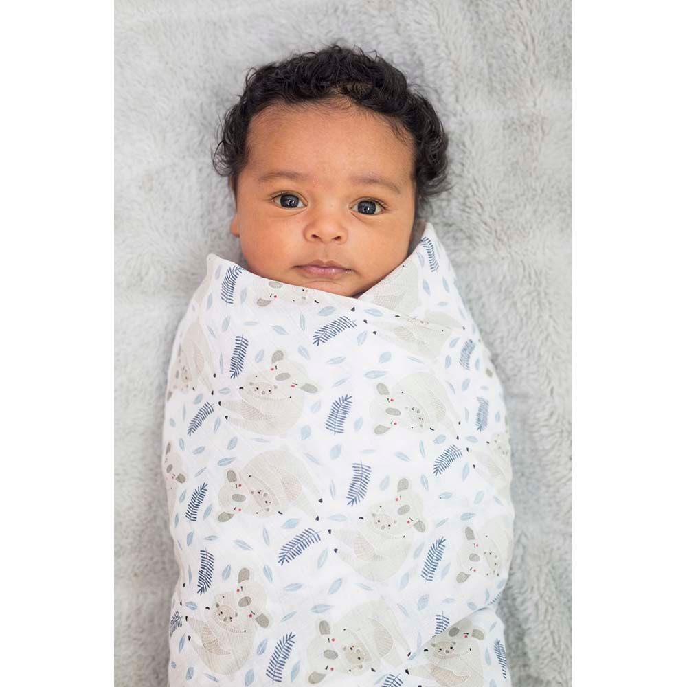 Lulujo - Koala Muslin Swaddle - Blue